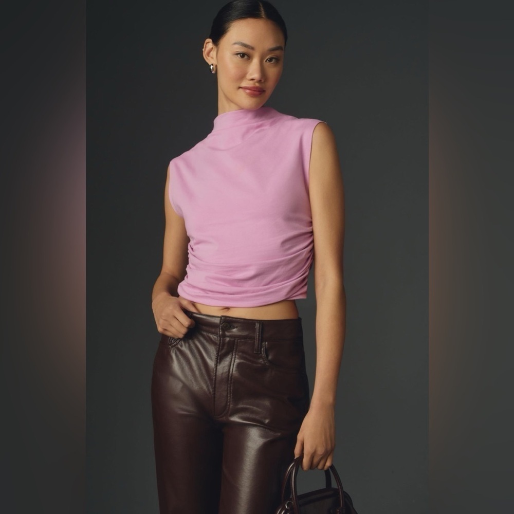 NWT Size XL - Maeve Mock-Neck Shell Top Pink